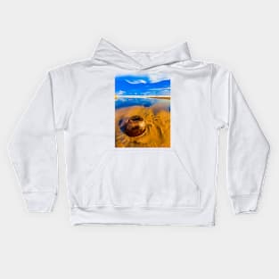 Coconut on sand beach 1 Kids Hoodie